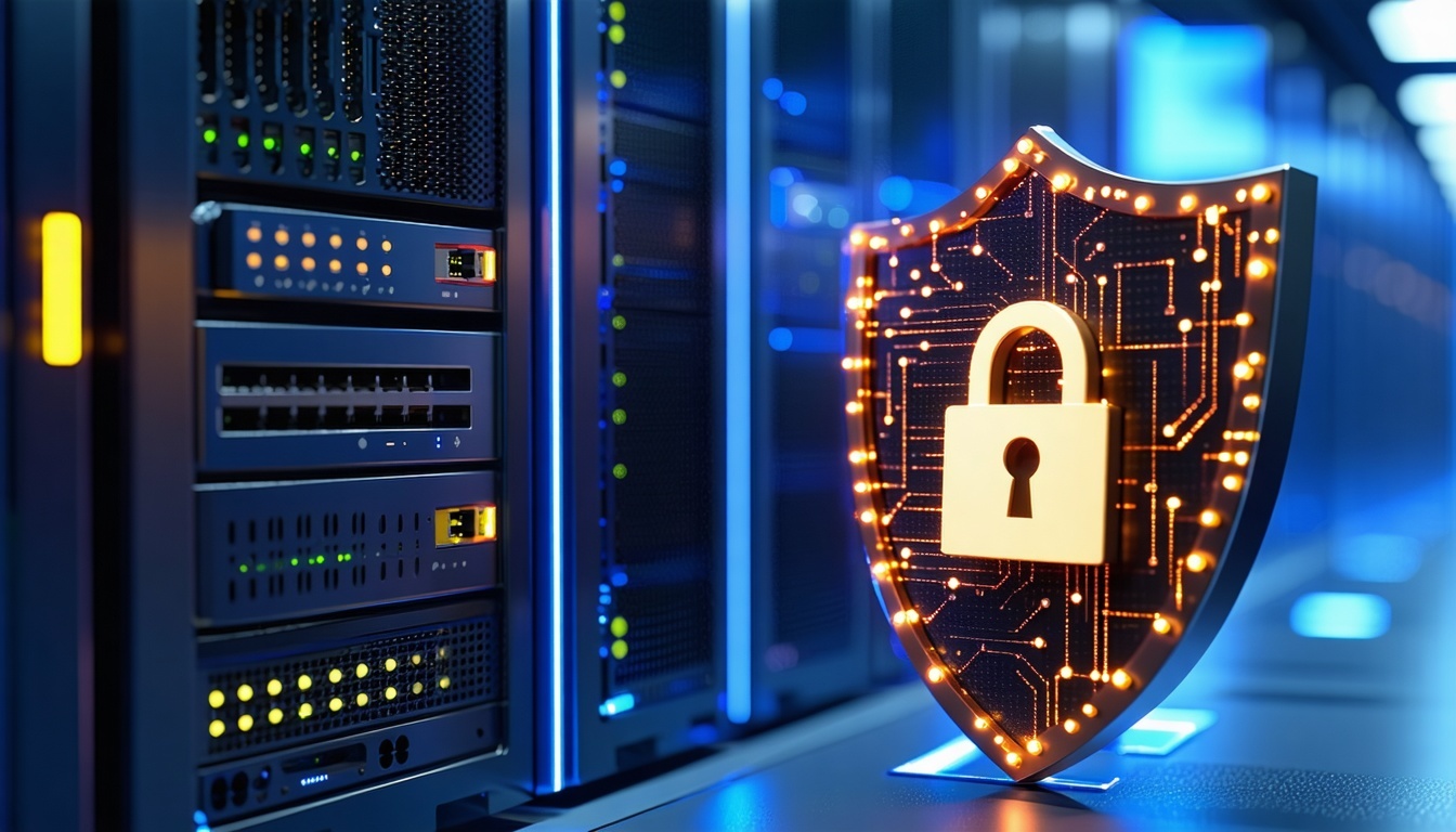 A cybersecurity shield protecting a computer netwo